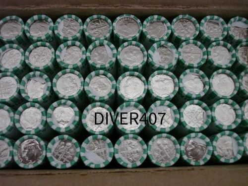 2025 P ROOSEVELT DIME Bank Rolls! 50 COIN ROLL!  BU😃 🔥 2/26 LOOMIS!