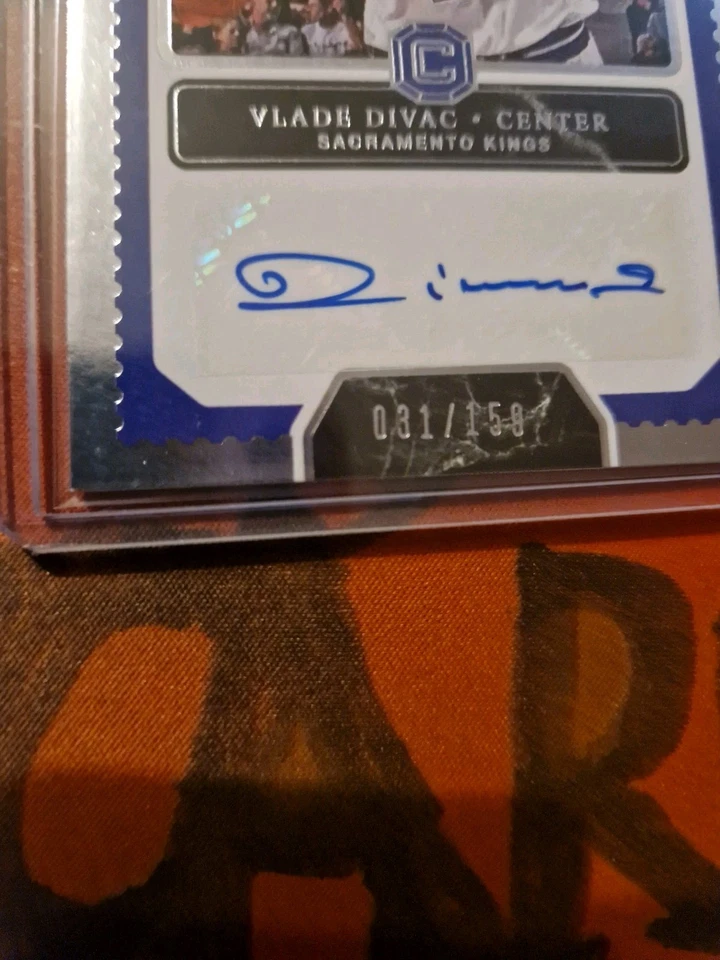 VLADE DIVAC 2017-18 Panini CORNERSTONES FRANCHISE FOUNDATIONS #FF-VDV Auto /159 - Image 3 of 3