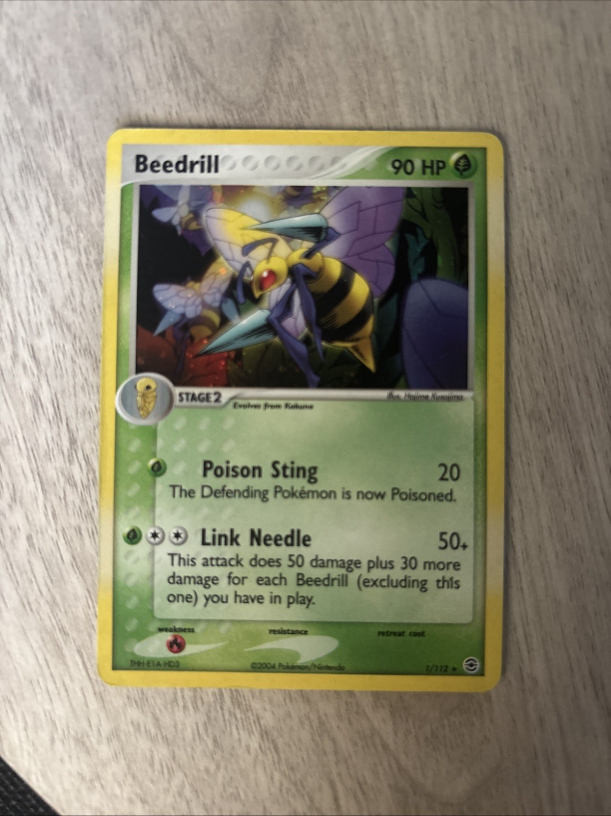 Pokémon TCG Beedrill EX FireRed & LeafGreen Holo Rare Card 1/112