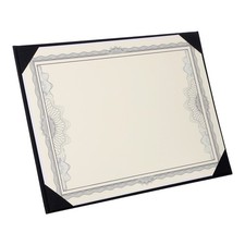 Black Paper Certificate Holder for Home Desktop with Sturdy Protective Stand
