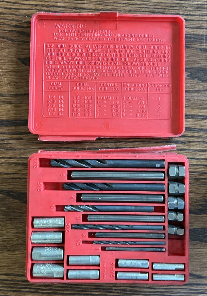 Blue Point (snap on) No. 1020 and Ridgid SE100 Screw Extractor