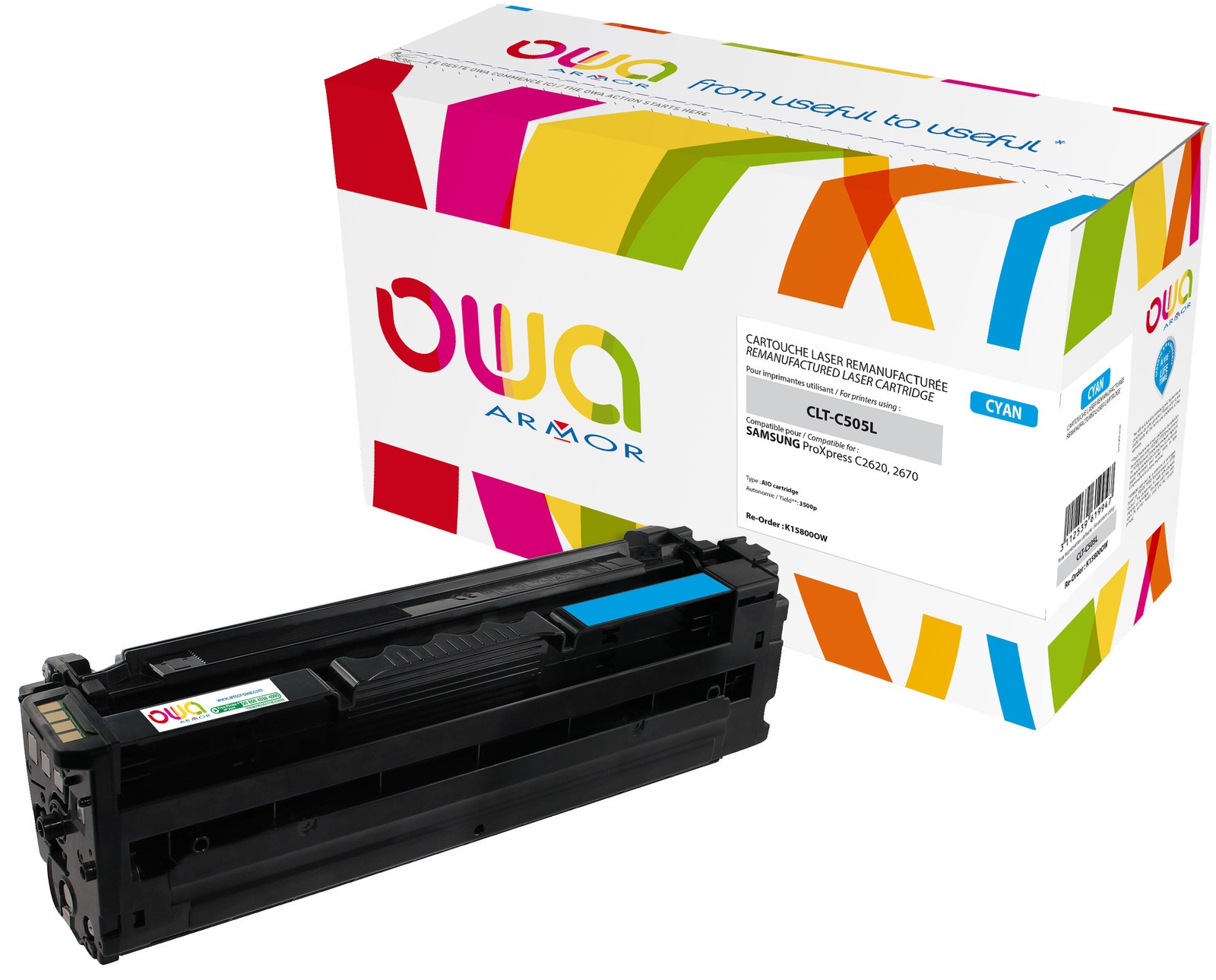 Тонер OWA K15800OW Голубой (SAMSUNG CLT-C505L/ELS, CLT-C 505 L/ELS)