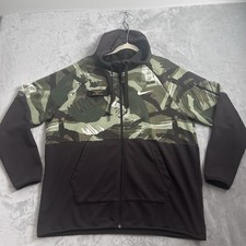Nike Dri-FIt Hoodie Mens XL Brown Brushstroke Camo Sweatshirt Training Jacket