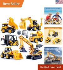 Vibrant Mini Construction Vehicle Set - Perfect for Birthday Gifts  Play 