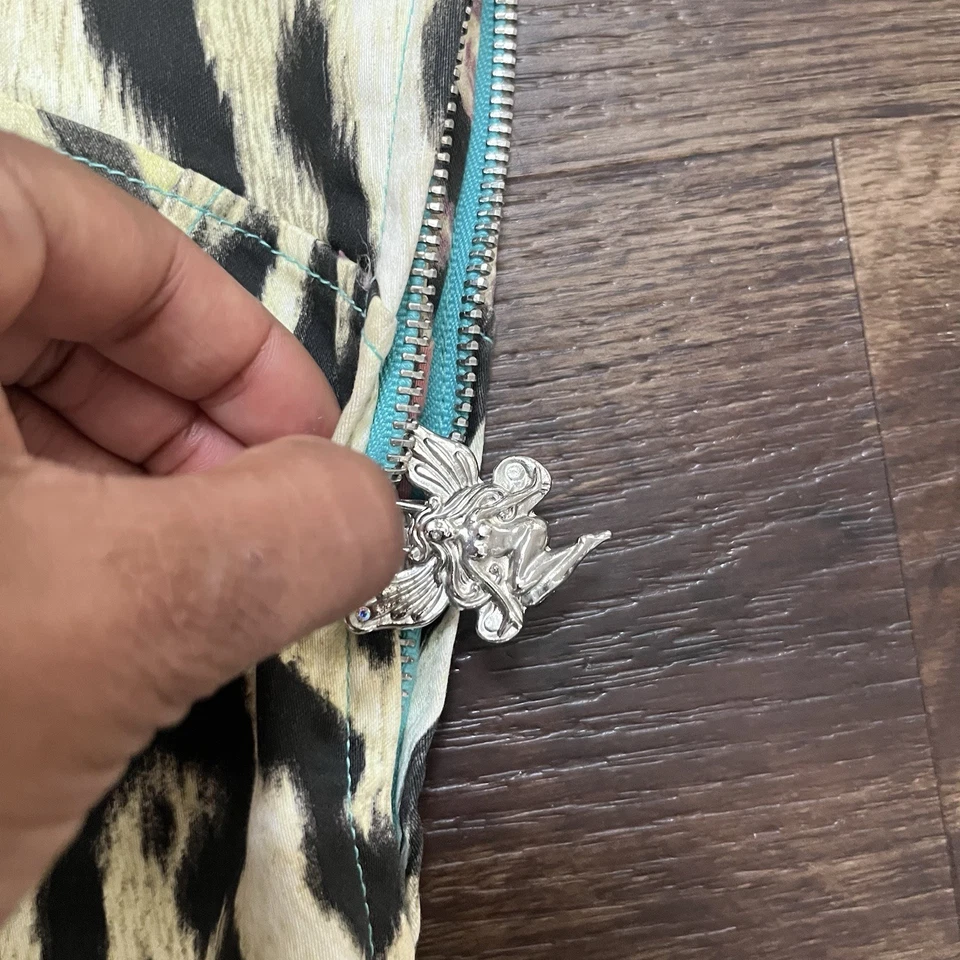 Corsé con cordones Roberto Cavalli de colección JustCavalli estampado animal verde azulado talla 40 Foto 2 de 4