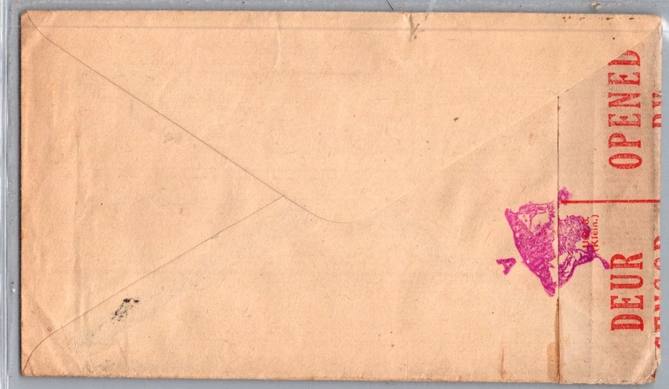 SOUTH AFRICA 1943 WWII POSTAL TRIPPLE CENSORED COVER ADDR IRELAND & POSTMARK - Image 2 of 2