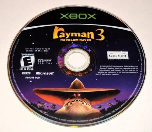 DISC ONLY- RAYMAN 3: HOODLUM HAVOC ORIGINAL MICROSOFT XBOX