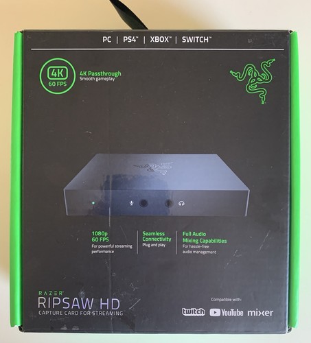 Razer Ripsaw HD Capture Card 4K Passthrough for PC/Xbox/Playstation/Switch 60FPS - Picture 10 of 10