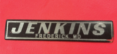 JENKINS Frederick, MD ~ PLASTIC CAR DEALERSHIP EMBLEM - VINTAGE