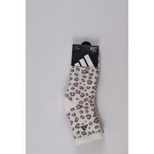 Adidas Socks 3 Pack Superlite Climalite Leopard Print White Brown Women 5-10 NWT