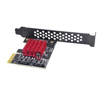 PCI-Express 2 Ports Erweiterungskarte, PCI-E 1x Gen3 zu SATA3.0 Zubehör Ersatz