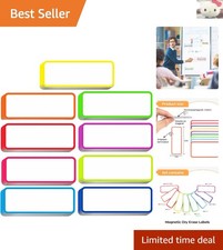 54 Glossy Magnetic Dry Erase Labels - Flexible Name Tags for Organizing Clarity