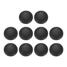 10pcs PU Leather Covered Button 12.5mm Plastic Shank Round Button, Black