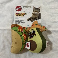Spot Mexican Take Out Assorted Cat Toy, 2 Toys Per Pack Each Sold Separately 