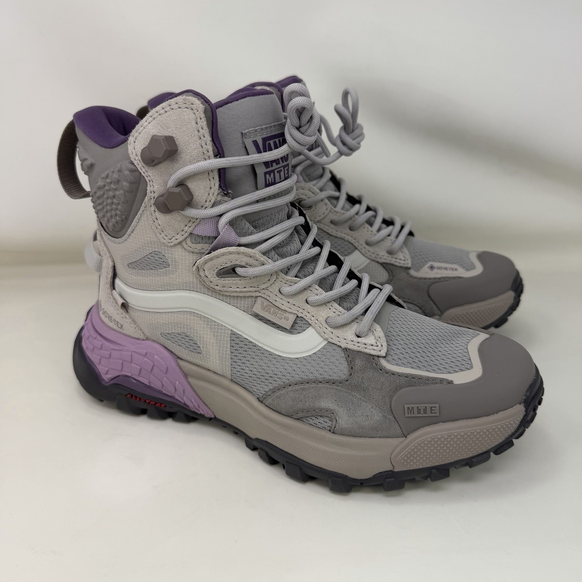 Mens Size 7 Vans Hiking Boots MTE Crestline Waterproof Dark Gray Purple 500264 Vans Crestline GORE-TEX MTE Light Grey Purple | Mercari main image 2