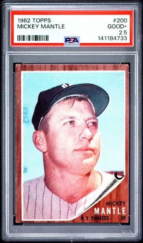 1962 Topps Mickey Mantle #200 PSA 2.5 Good+
