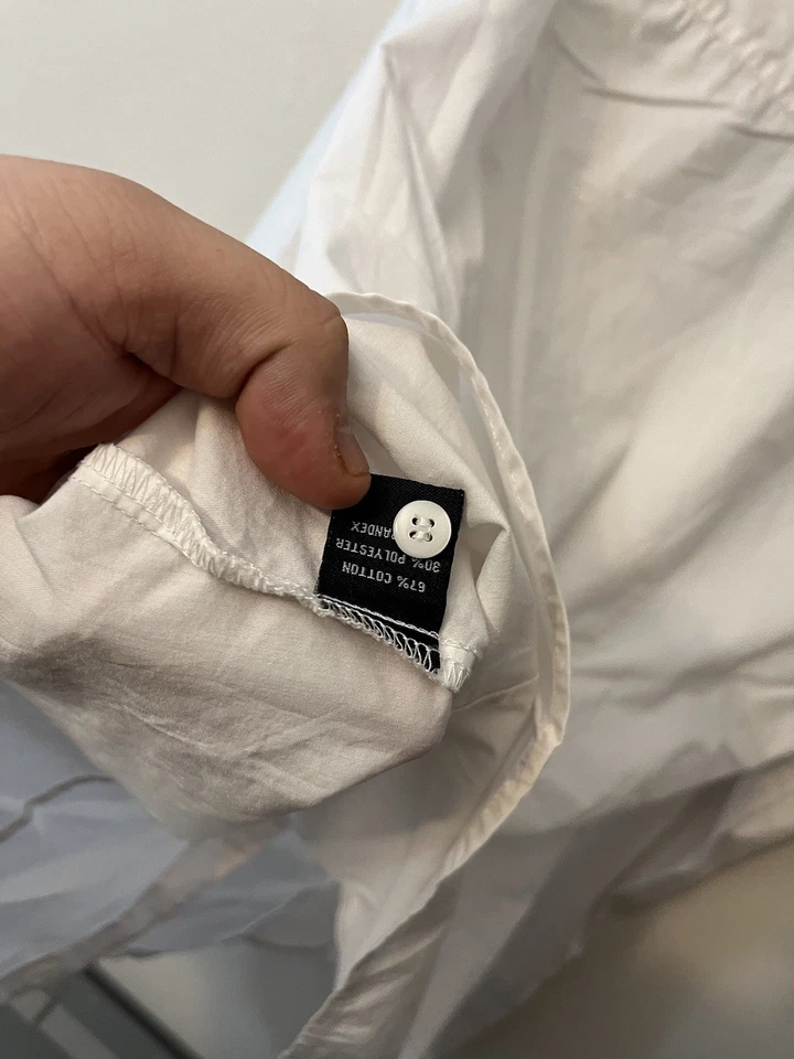 Bogari 女式白色纽扣衬衫 XL 码长袖 — 第 4/4 张图片