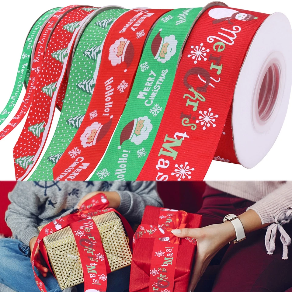TRIMMING SHOP Christmas Xmas Winter Themed Ribbon - Various Designs and Widths