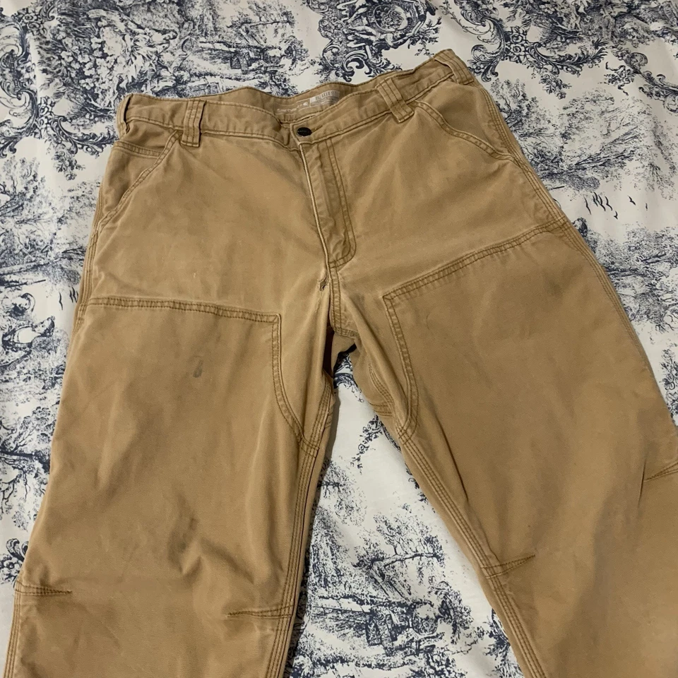 Pantalones Carhartt 34x36 DOBLE RODILLA Para Hombre Resistentes Flexibles Calce Relajado Envejecido-(33x34) Foto 2 de 4