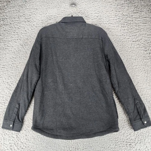 Buffalo David Bitton Jacket Mens Medium Steel Gray Sherpa Lined Shacket *NWT* image 12