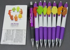 Actos Family Character PENS Drug Rep Pharmaceutical Promo Advertising Lot of 8