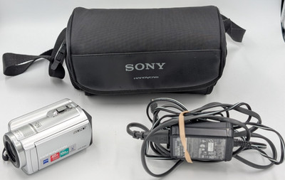 Sony Handycam DCR-SR88 120GB HDD Silver Compact Digital Camcorder Bundle Tested
