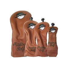 Brown M lbon Embroidery Golf Club Headcovers Woods Cover Head Covers Set 135UT