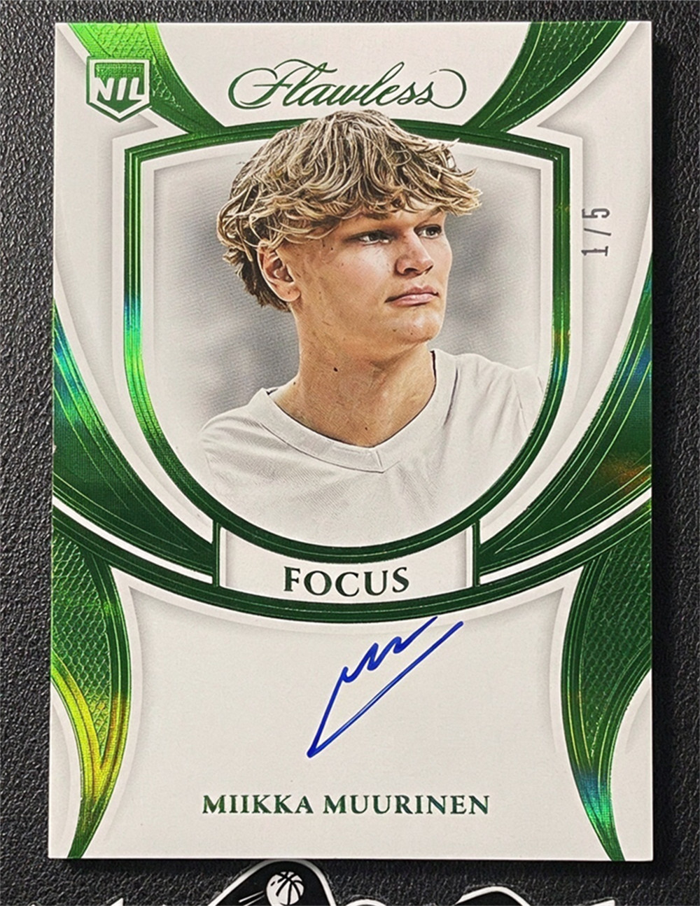 2025-26 Panini Flawless Miikka Muurinen Focus Auto Green 1/5≈1/1