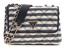 GUESS Giully II Mini 2 Compartment Convertible Flap Umhängetasche Navy Multi Neu