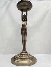 Art Deco Frankart Style Nude Lady Stand Ashtray Cigar Room Smoking Stand 1930s