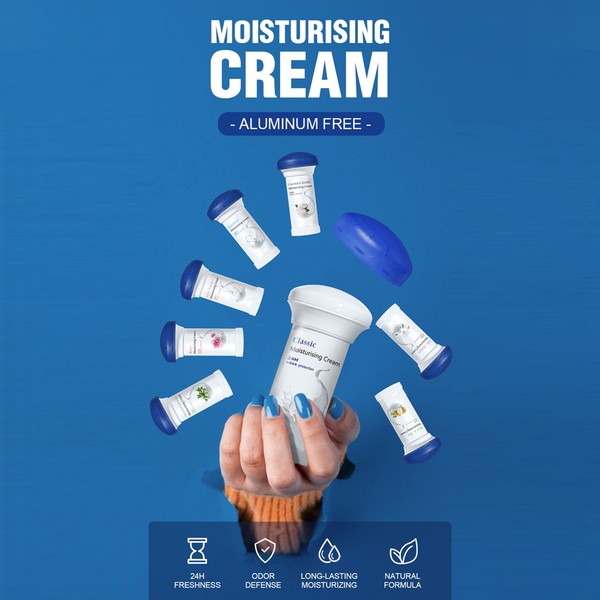 1 Pieza Crema Hidratante No Grasa 24H Protección contra Olores Fórmula Natural Planta