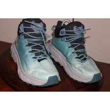 Hoka One W Trail Code GTX Hiking Boots Gore-Tex Vibram Waterproof Blue 10.5