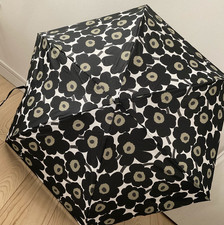 Marimekko Unikko Umbrella Folding Compact Black White Storage Case Japan New