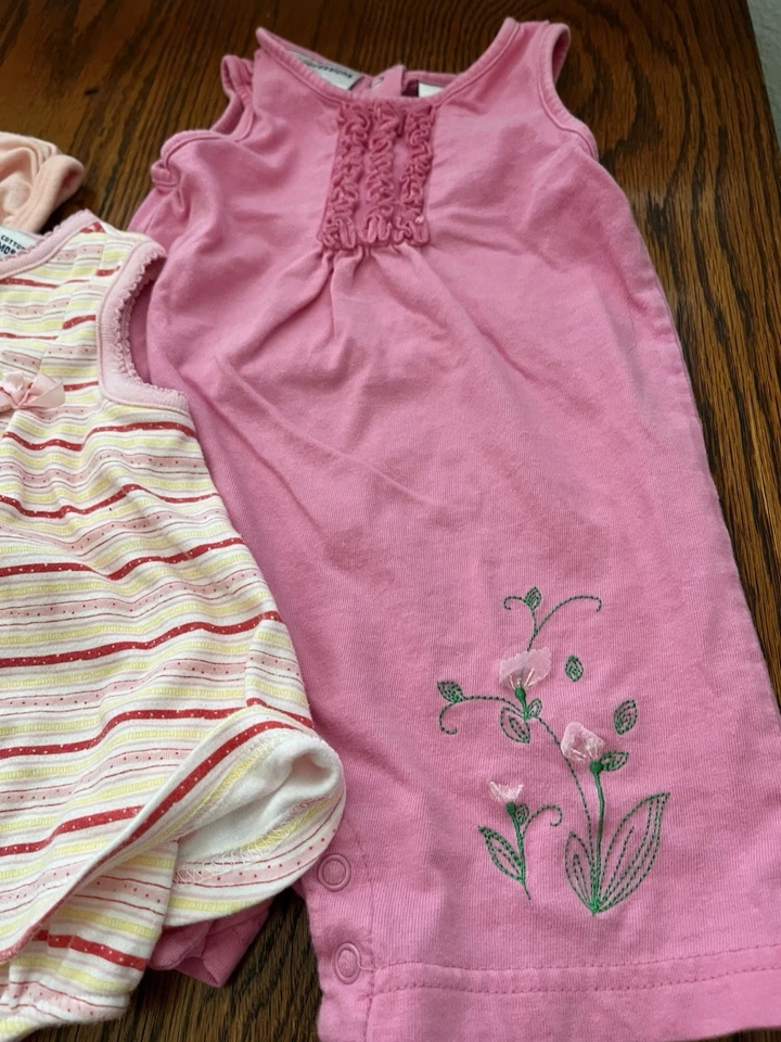 Mamelucos Vintage Talla 6-9 Mos Juego De 3 Primeras Impresiones  Foto 2 de 4