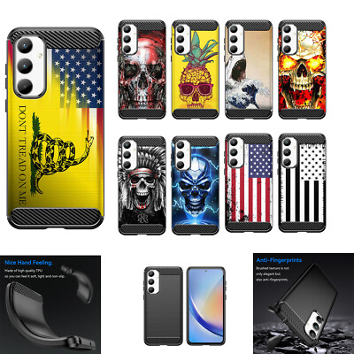 Case For [Samsung Galaxy A35 5G] [Flex TPU Fiber SET3] Slim Black Cover