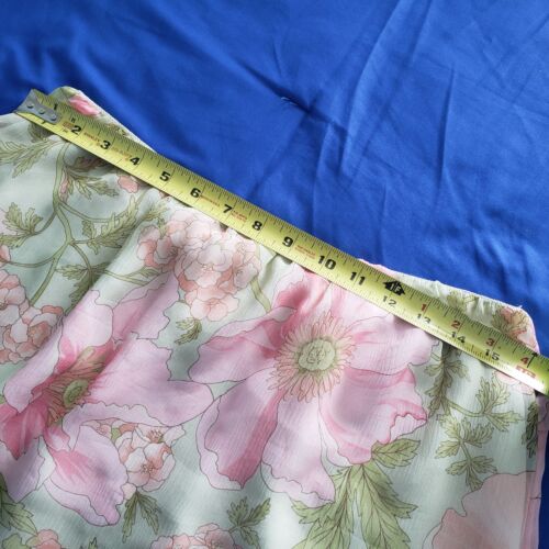 Vintage Bob Mackie Silk Midi Skirt Size M 12 Floral Ruffled Cottagecore Fairy - Picture 7 of 8