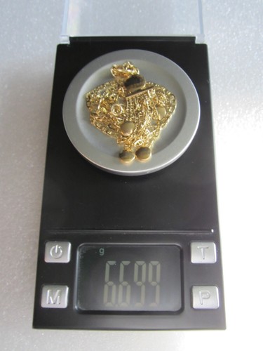 MID-CENTURY MODERN ESTATE 14K SOLID GOLD ITALY ROBOT PENDANT NECKLACE 6.69g, 24” - Picture 2 of 23