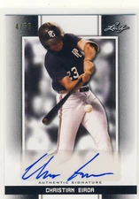 CHRISTIAN EIROA 2019 Leaf Perfect Game PG Black AUTO /50 FIU