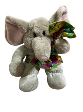 1993 Commonwealth Gray Elephant Holding Security Blanket Lovey 12" Plush