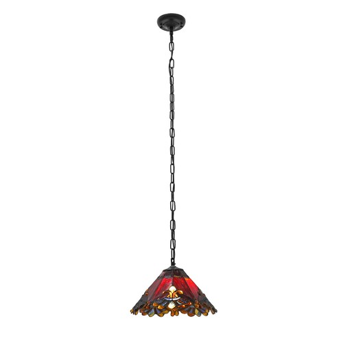 Tiffany Style Stained Glass Lampshade Pendant Shade Lamp Shade Pendant Light - Picture 4 of 12