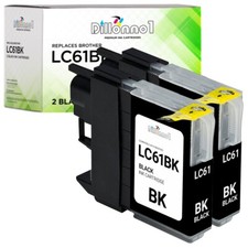 2PK Compatible LC61 LC-61 for Brother Black Ink Cartridges MFC-5490 J410 J220