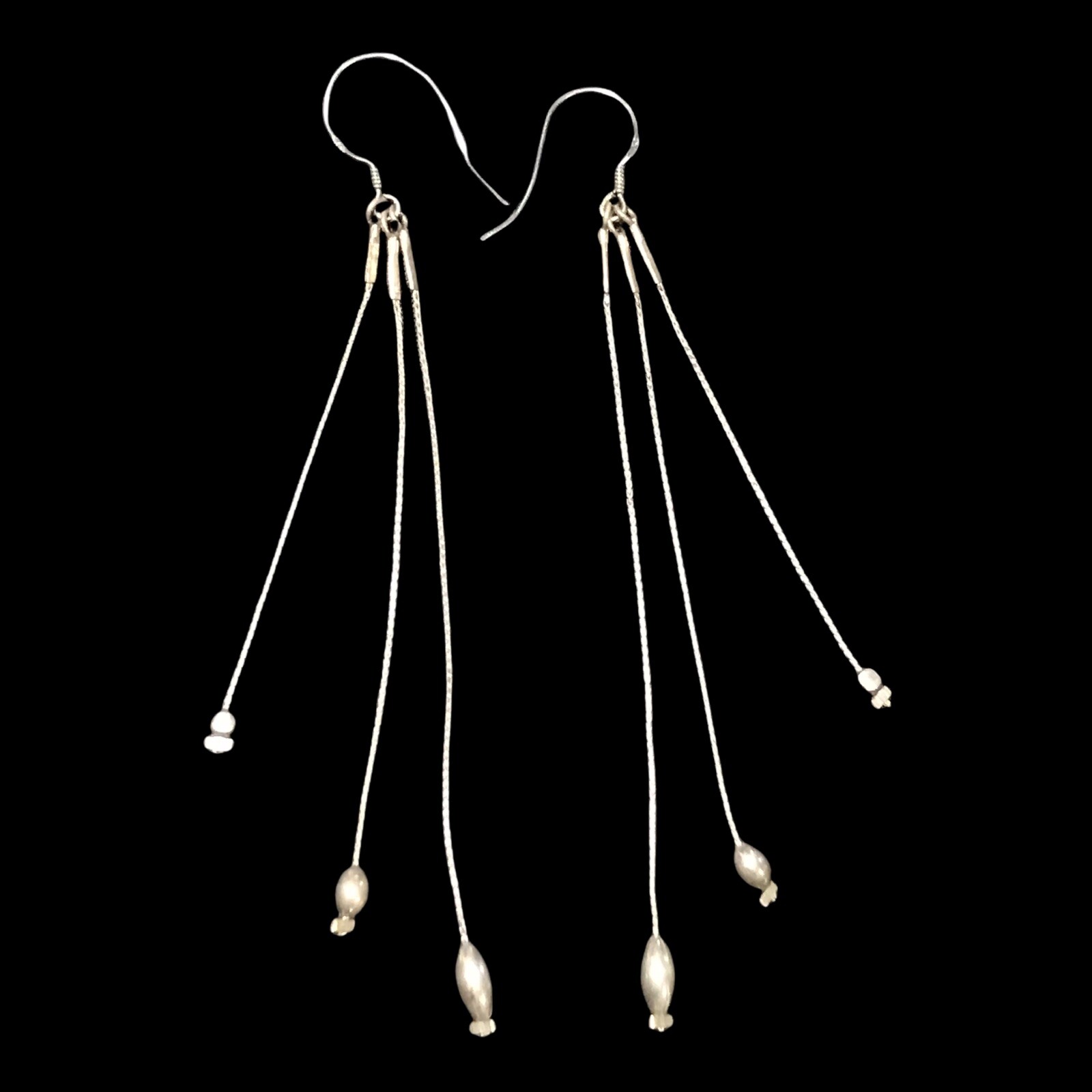 sterling silver multi strands earrings - image 1