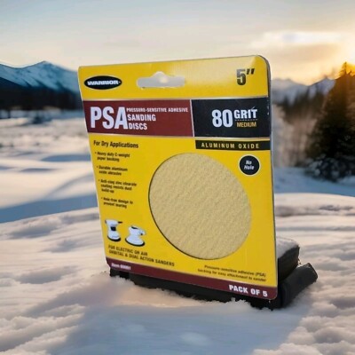 Warrior PSA Sanding Discs pack of 5  . 80 grit