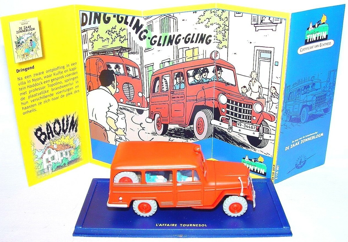 TinTin ミニカー　1/43 Jeep Station Wagon TINTIN Hergé 1:43 WILLYS OVERLAND JEEP `50 Atlas Comic Book TV