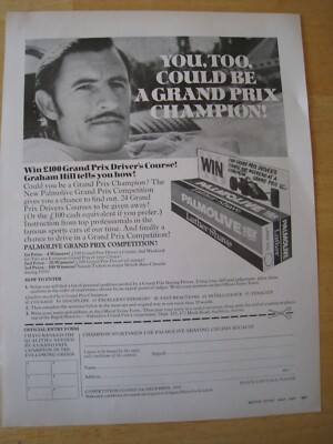 PALMOLIVE LATHER SHAVE GRAND PRIX COMPETITION DRIVER'S CO 1969 ADVERT A4 FILE 46