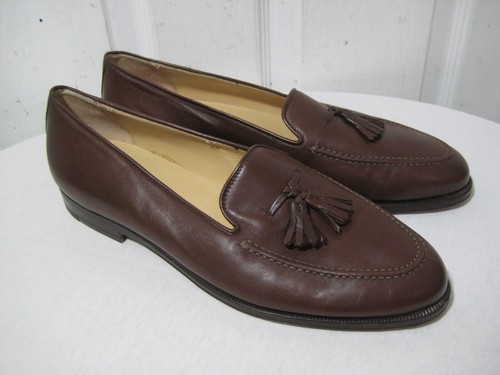 GUCCI Brown Leather Tassels Loafer Shoes Men's Size 44.5 D, RUN SMALL !!! - Picture 5 of 16