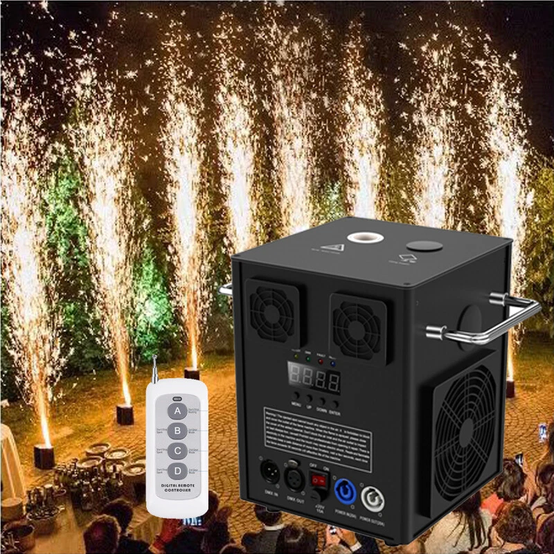 2PCS 700W Cold Spark Machine Firework Stage Effect DMX Wedding with Flight Case - Image 2 of 4