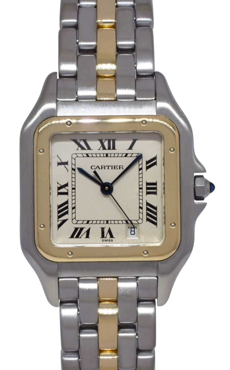 Cartier Panthere Medium 18k Yellow Gold Steel Ladies Watch 27mm Ref 839490-image