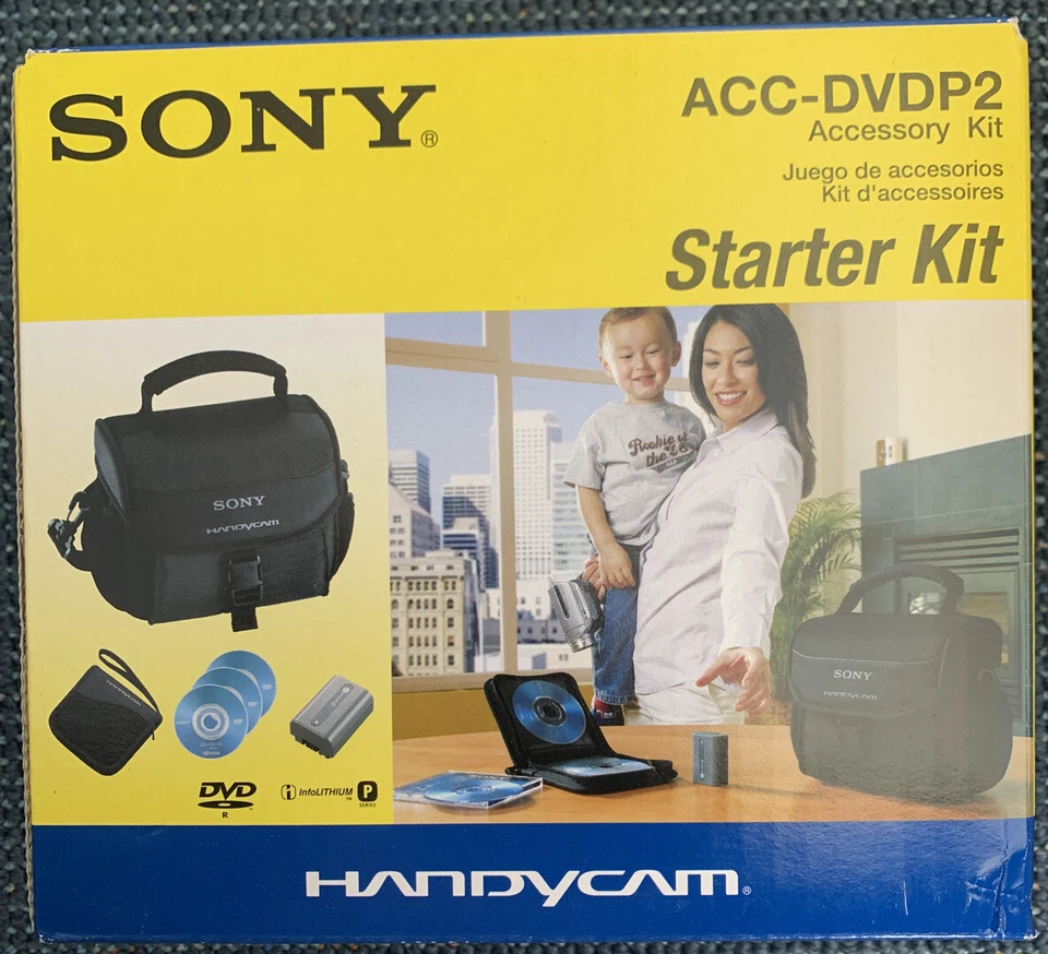 Kit de accesorios Sony ACC-DVDP2. Estuches nuevos en caja, paquete de baterías, DVD Foto 3 de 4