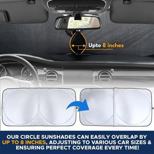 Car Front Rear Foldable Window Windshield SUV Sun Shade Shield Cover UV Block US - Picture 10 of 12